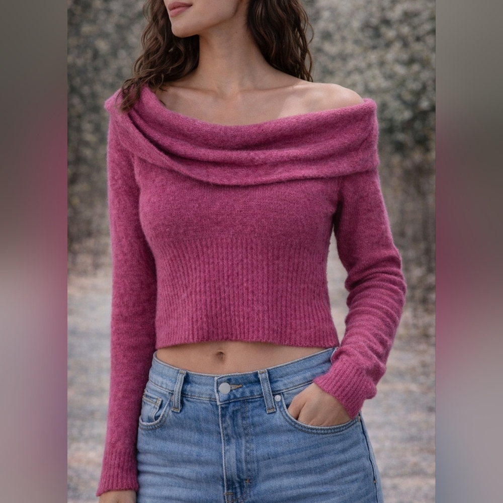 Silence + Noise Super Soft Sweater Cowl Or Off Shoulder Size Medium